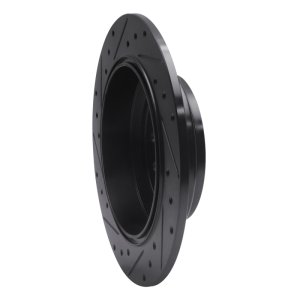 Honda Accord Crosstour Brake Rotor (1) - Rear Right - R1 Concepts - Drilled & Slotted - Black - `10-`15